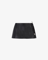 Hoop Leather Mini Skirt